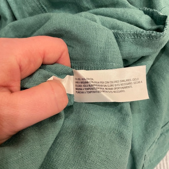 SOLD!!! Universal Thread Green Linen Jumpsuit sz16 - Picture 8 of 8